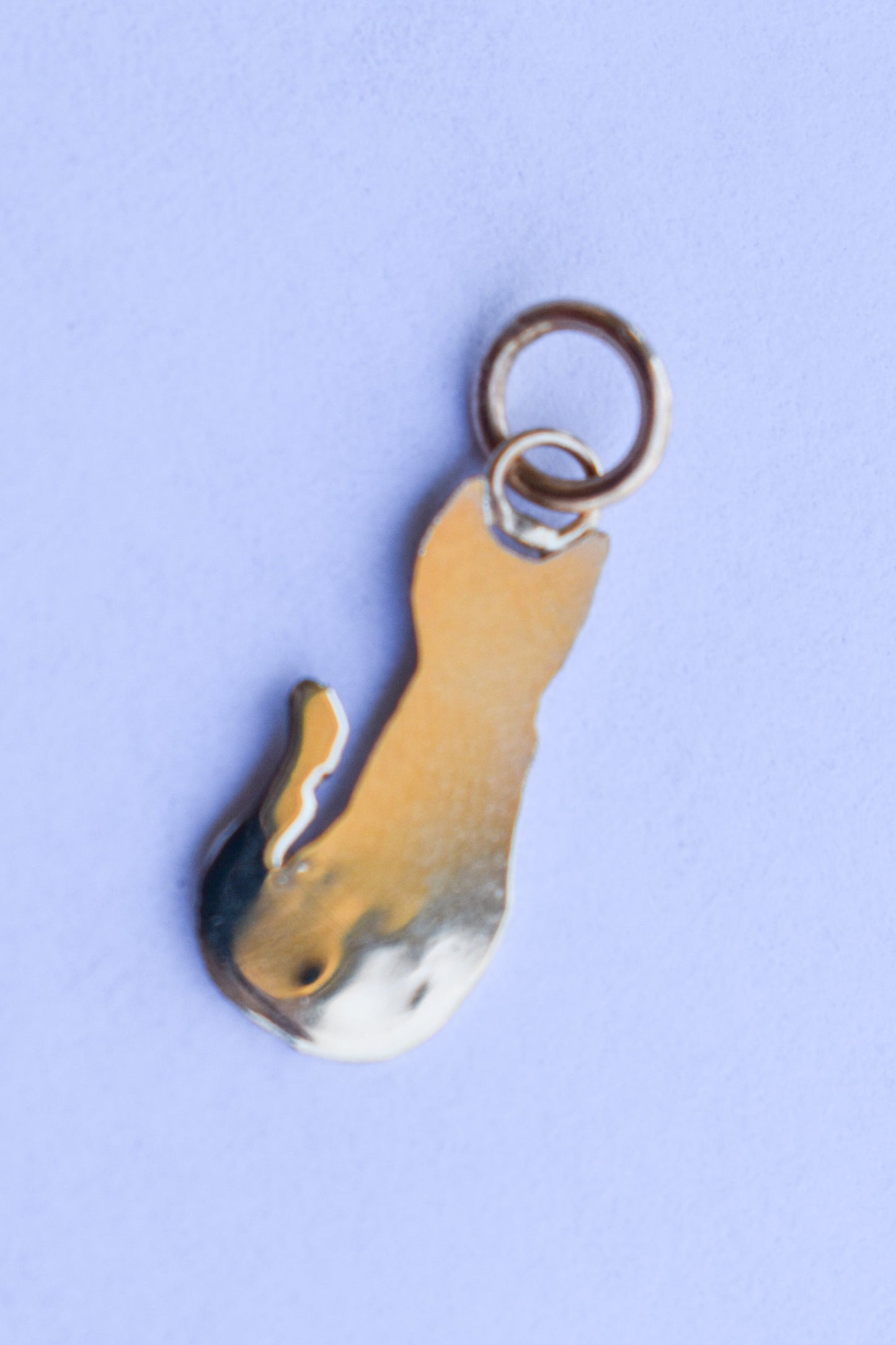 Handmade 14k Yellow Gold Cat Pendant | Jasper