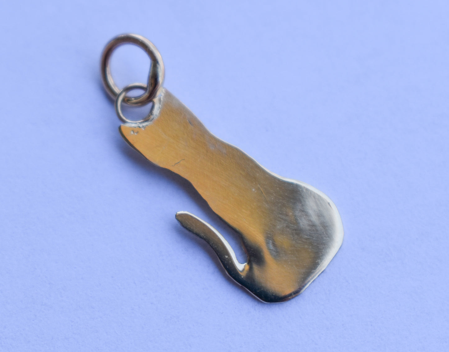Handmade 14k Yellow Gold Cat Pendant | Roy