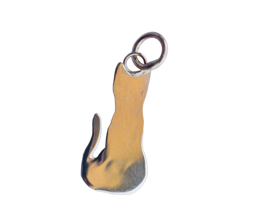 Handmade 14k Yellow Gold Cat Pendant | Roy