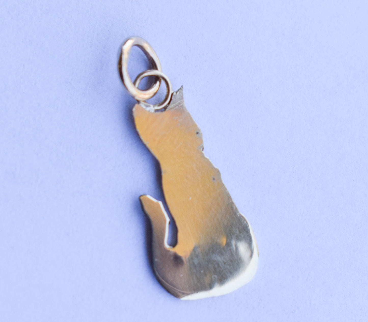 Handmade 14k Yellow Gold Cat Pendant | Momo