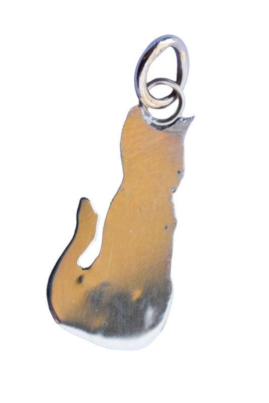 Handmade 14k Yellow Gold Cat Pendant | Momo