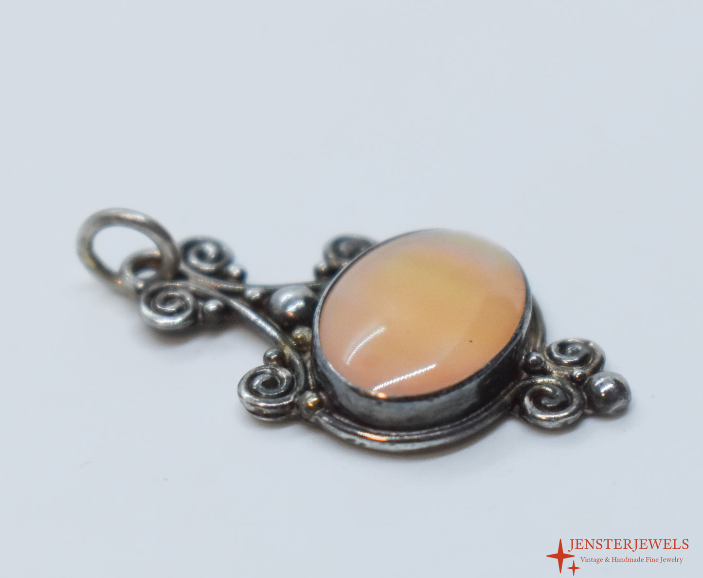 Vintage Sajen Sterling Silver & Pearl Chandelier Pendant