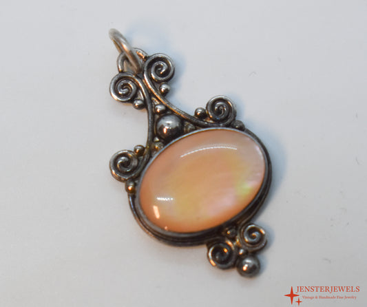 Vintage Sajen Sterling Silver & Pearl Chandelier Pendant