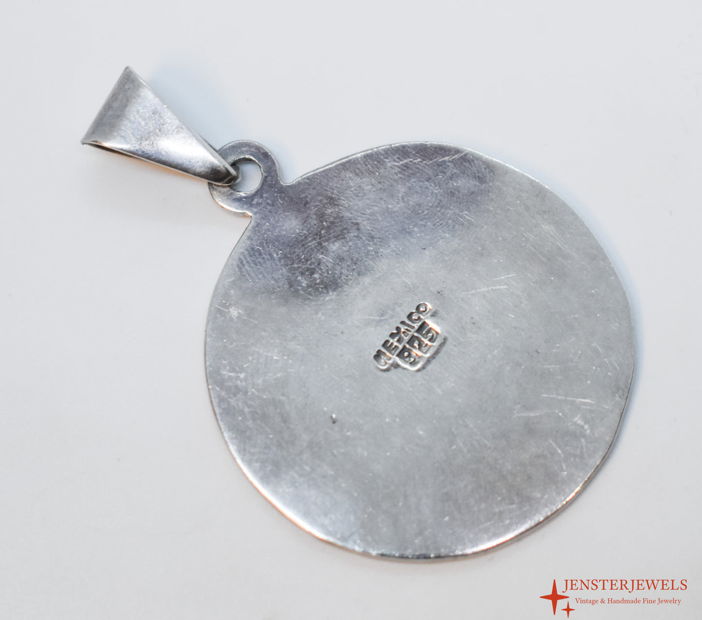 Vintage Sterling Silver Aztec Calendar Sun Pendant – Mexico