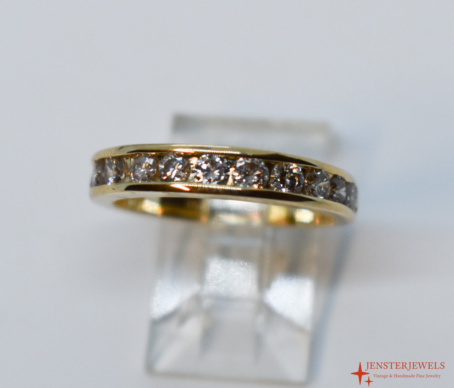 Vintage 14k Yellow Gold Diamond Band – SDI Size 7 1/4