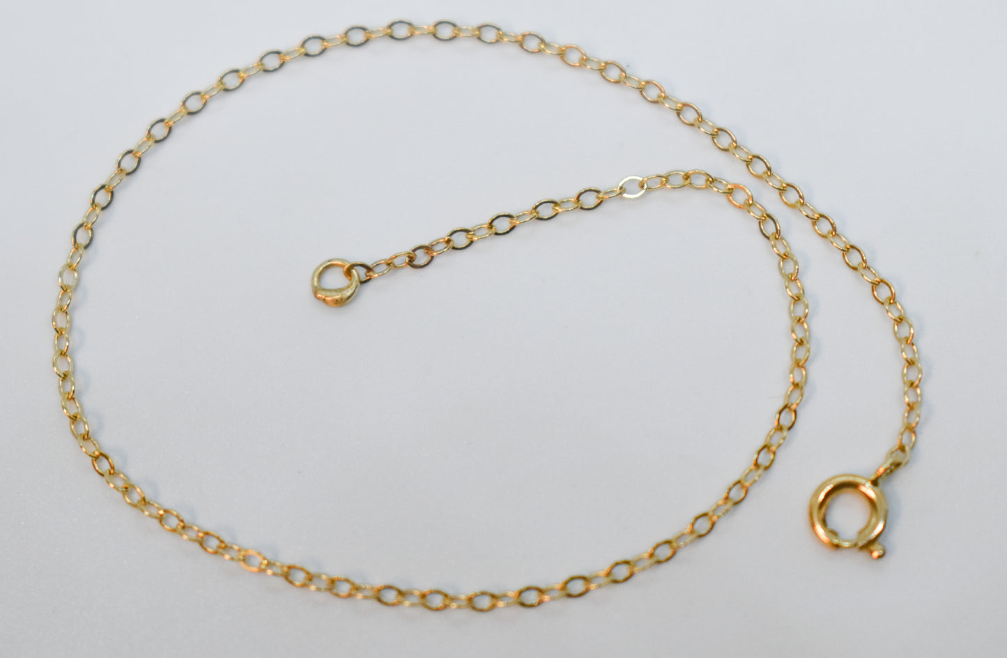 Vintage 14k Yellow Gold Dainty Rolo Link Bracelet 7"