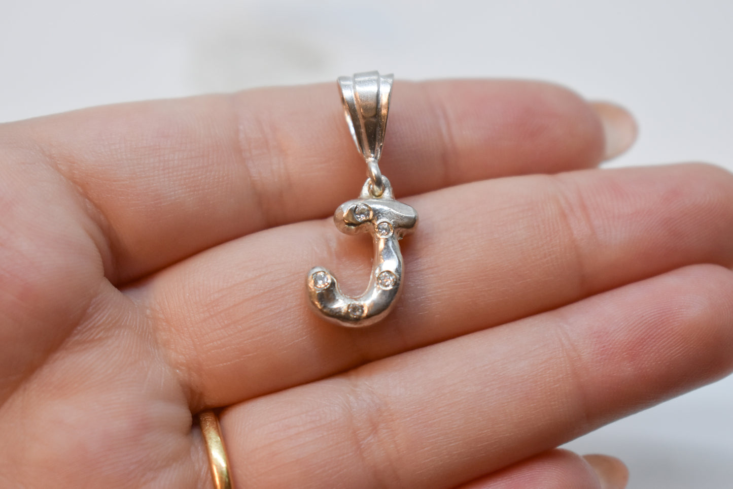 Handmade Sterling Silver Letter "J" Pendant – JensterJewels