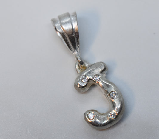 Handmade Sterling Silver Letter "J" Pendant – JensterJewels