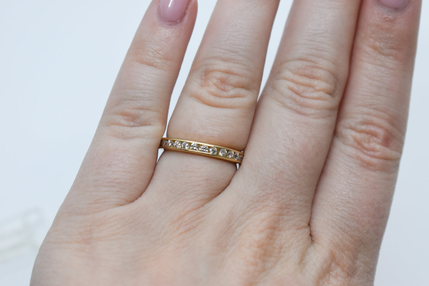 Vintage 14k Yellow Gold Diamond Band Size 6