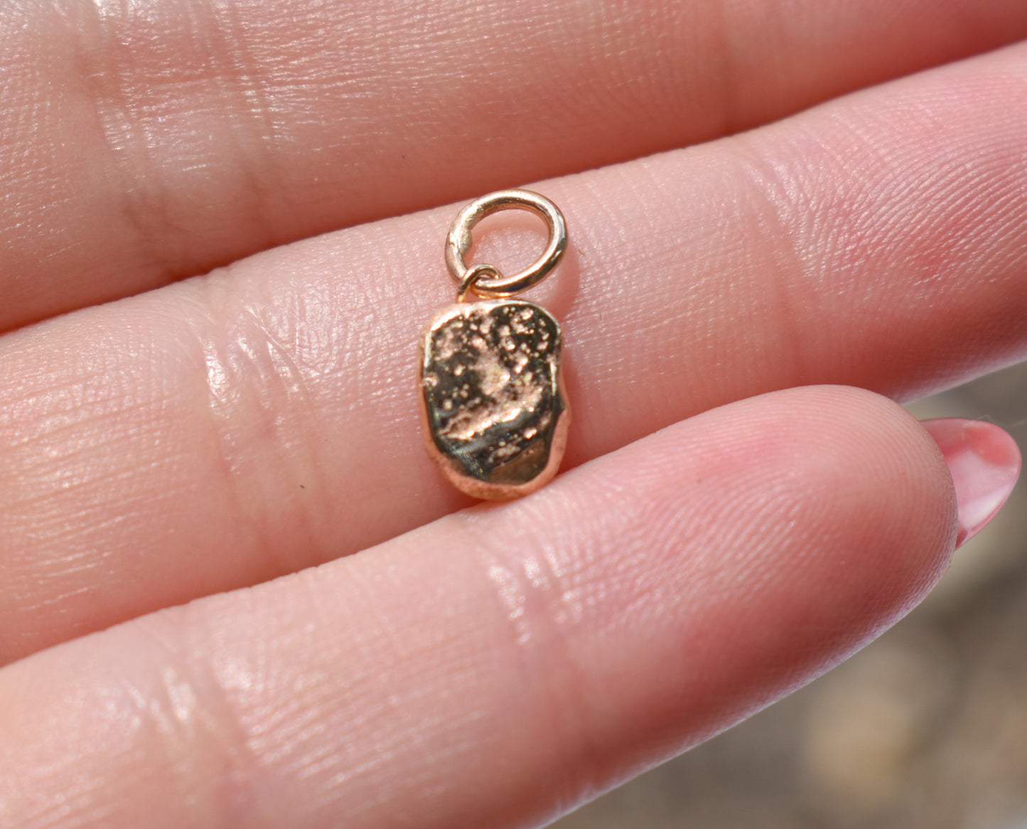 Handmade 14k Yellow Gold Organic Nugget Pendant / Charm – JensterJewels