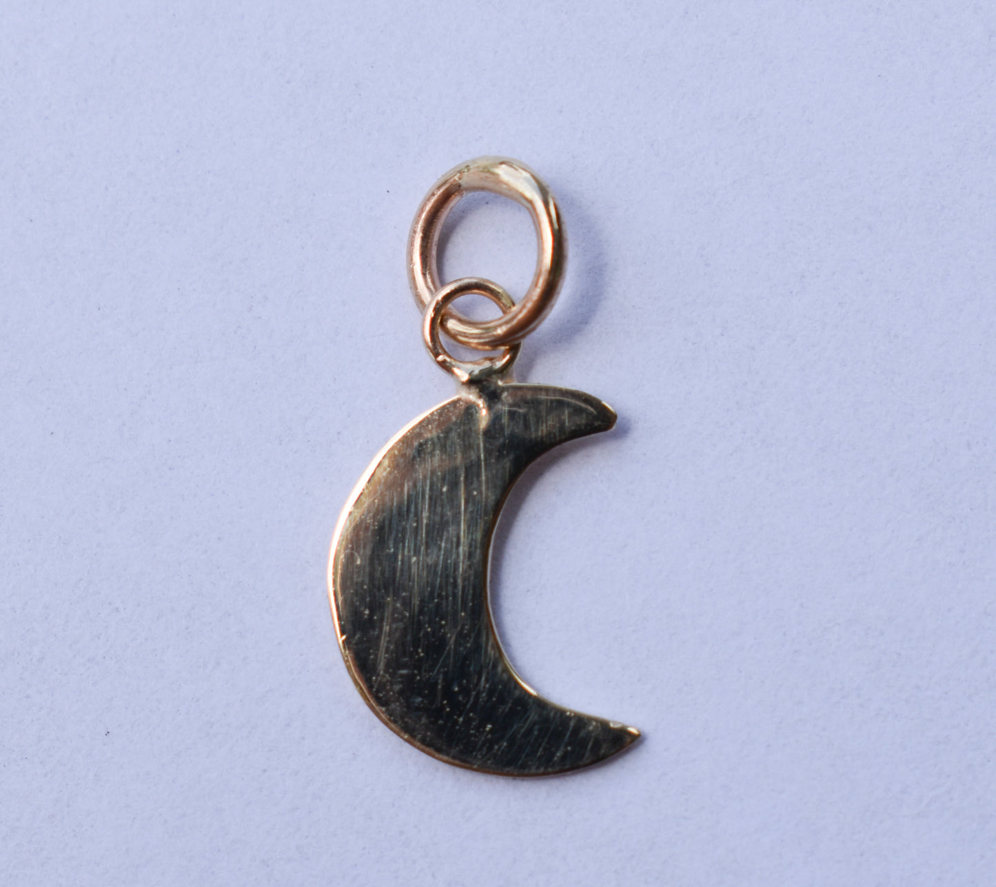 Handmade 14k Yellow Gold Crescent Moon Pendant – JensterJewels
