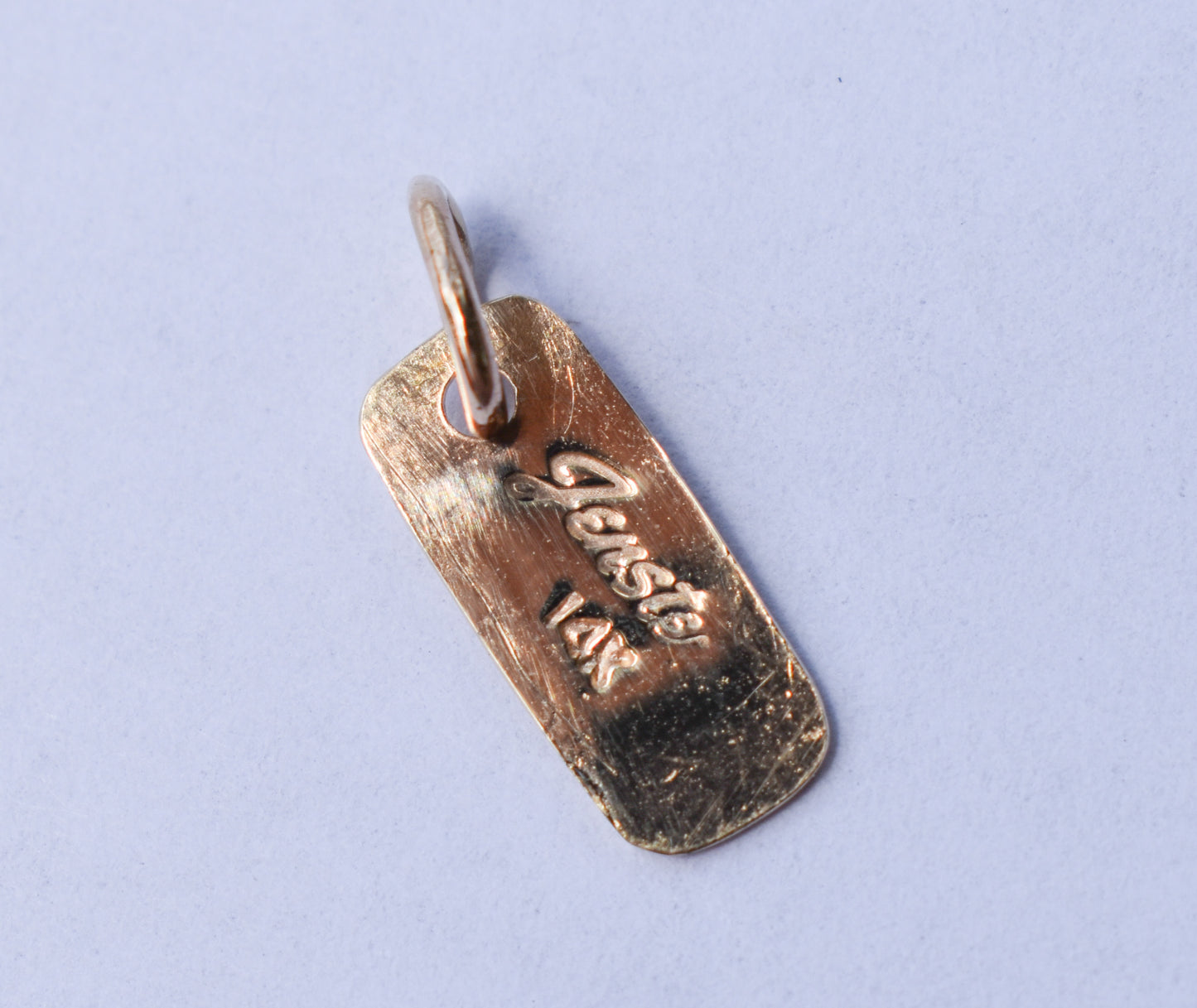 Handmade 14k Yellow Gold Micro Bar Charm – JensterJewels