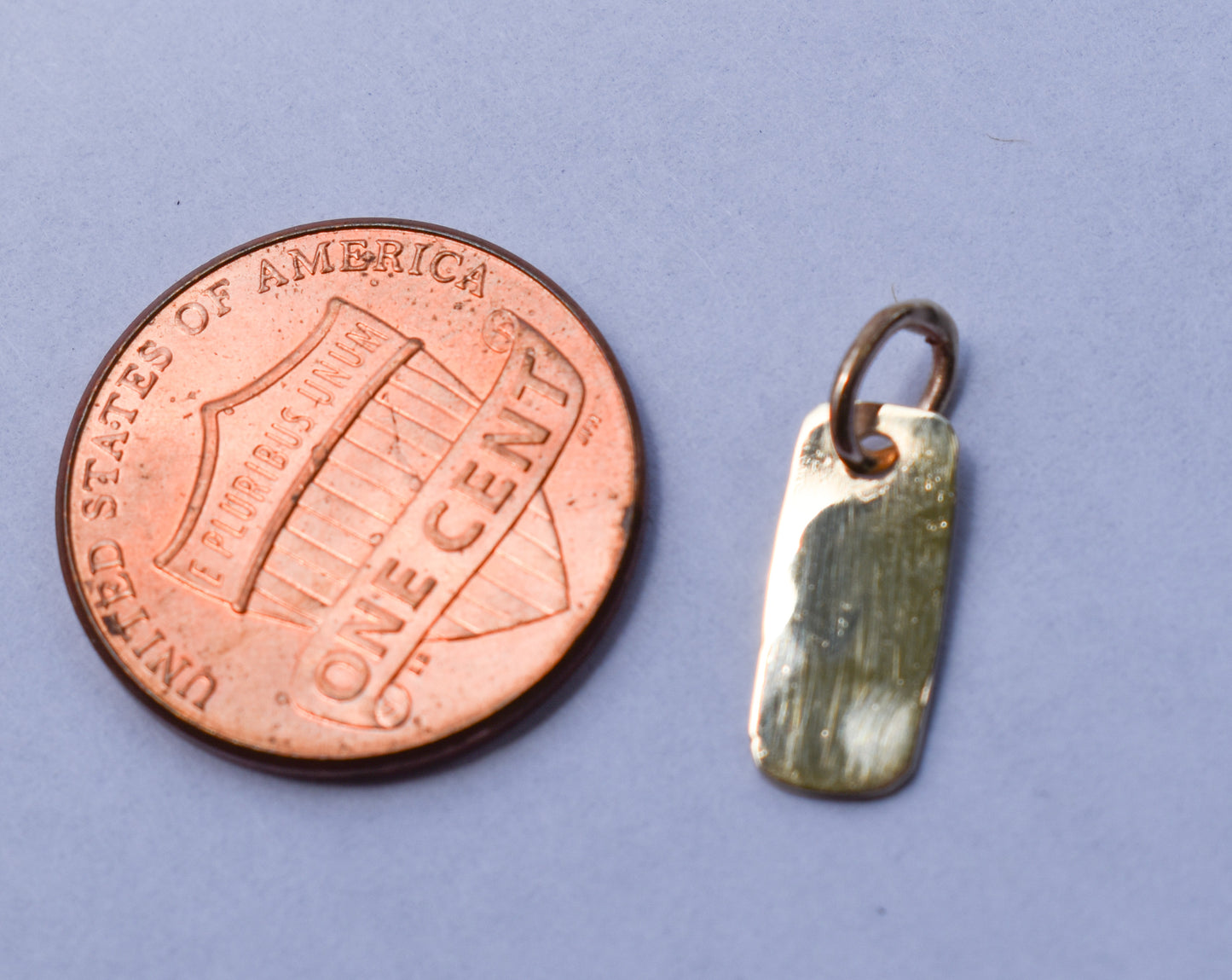 Handmade 14k Yellow Gold Micro Bar Charm – JensterJewels