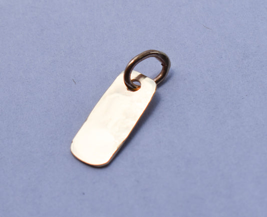 Handmade 14k Yellow Gold Micro Bar Charm – JensterJewels