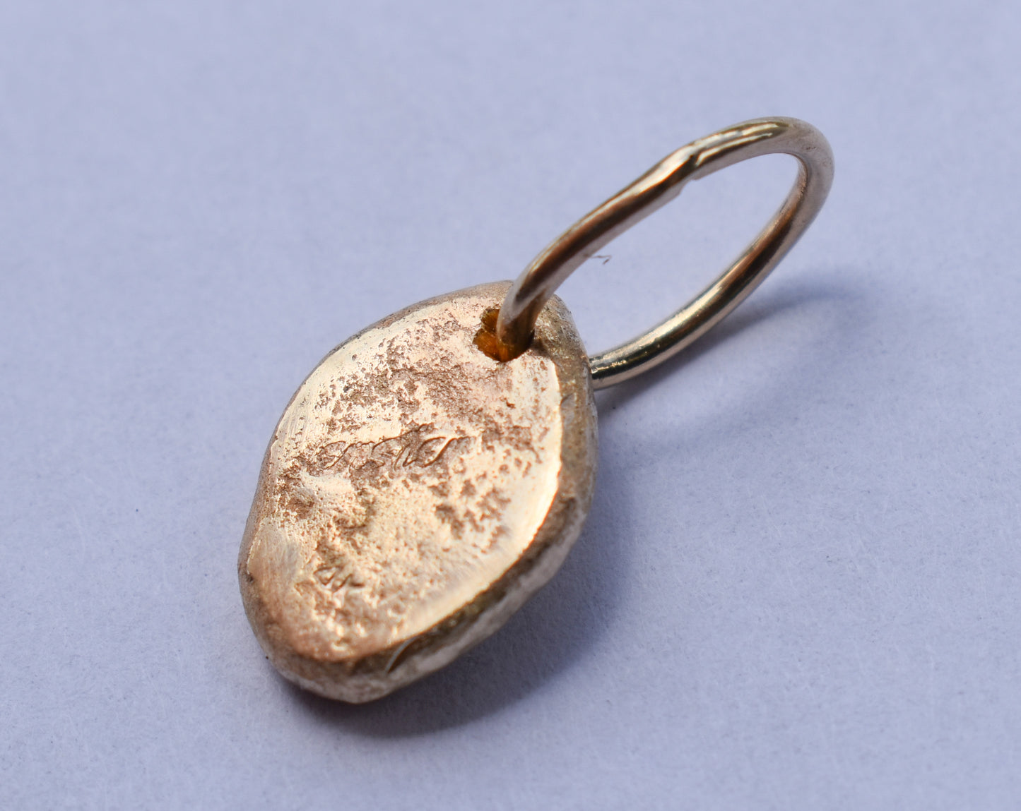 Handmade 14k Yellow Gold Organic Sapphire Pendant – JensterJewels