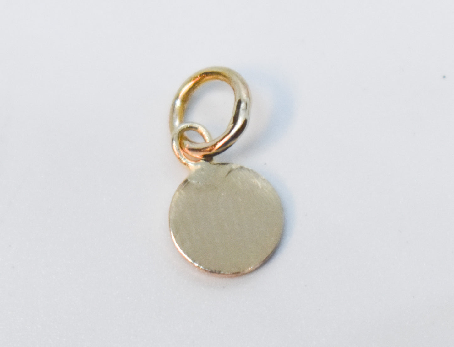 Handmade Solid 14k Yellow Gold Micro Circle Charm – JensterJewels