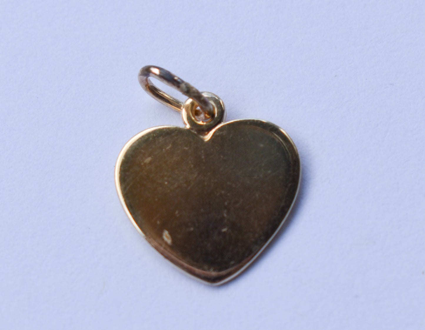 Vintage 14k Yellow Gold Diamond-Cut Heart Charm