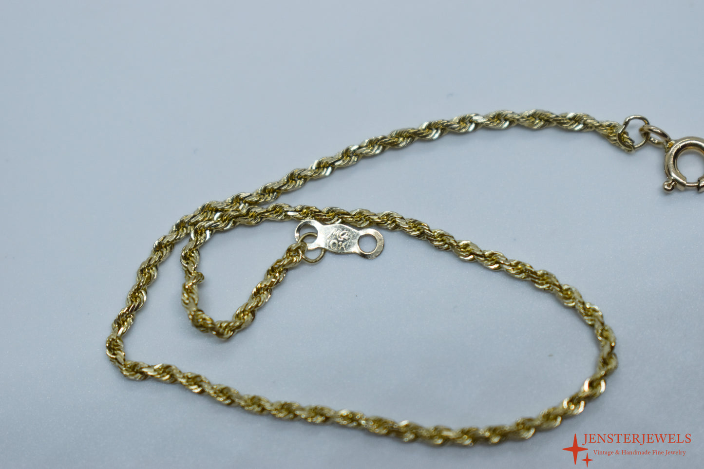 Vintage 10k Yellow Gold Rope Chain Bracelet 7 1/2"  – Michael Anthony