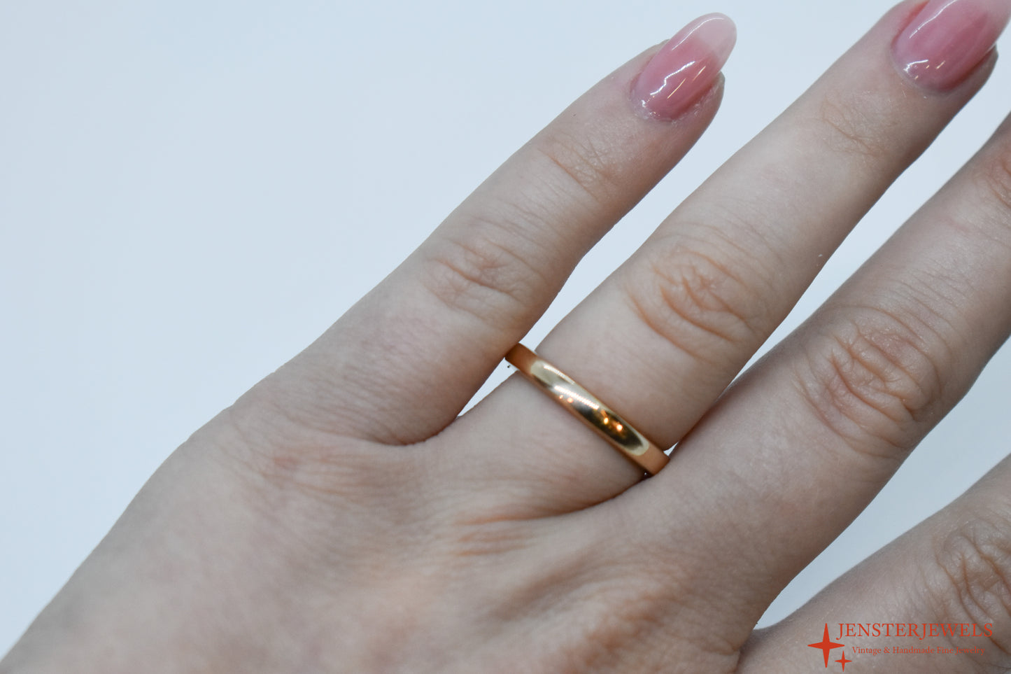 Vintage 18k Yellow Gold Band – Size 7