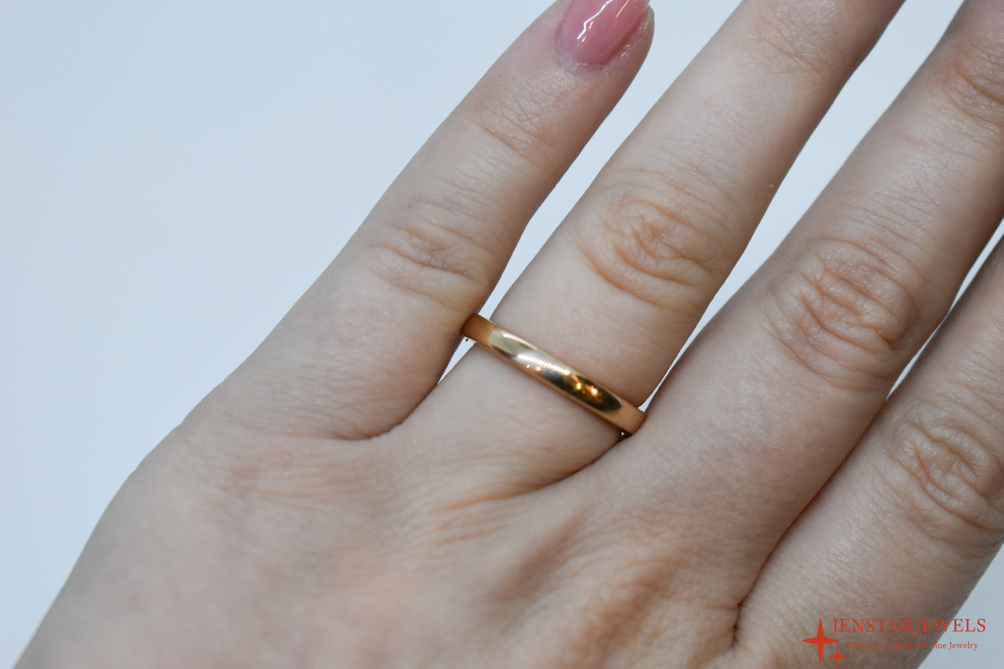 Vintage 18k Yellow Gold Band – Size 7