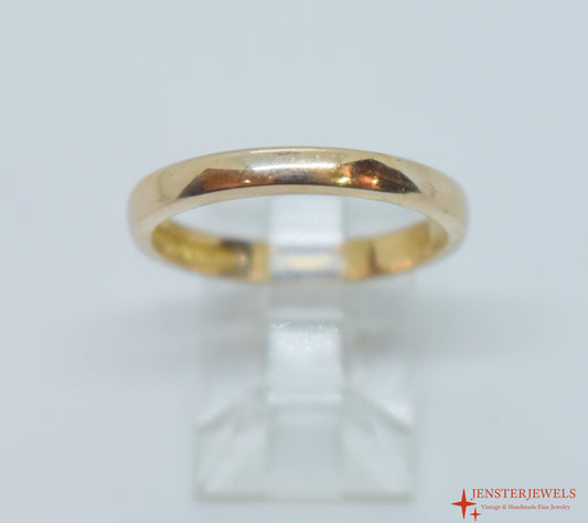Vintage 18k Yellow Gold Band – Size 7
