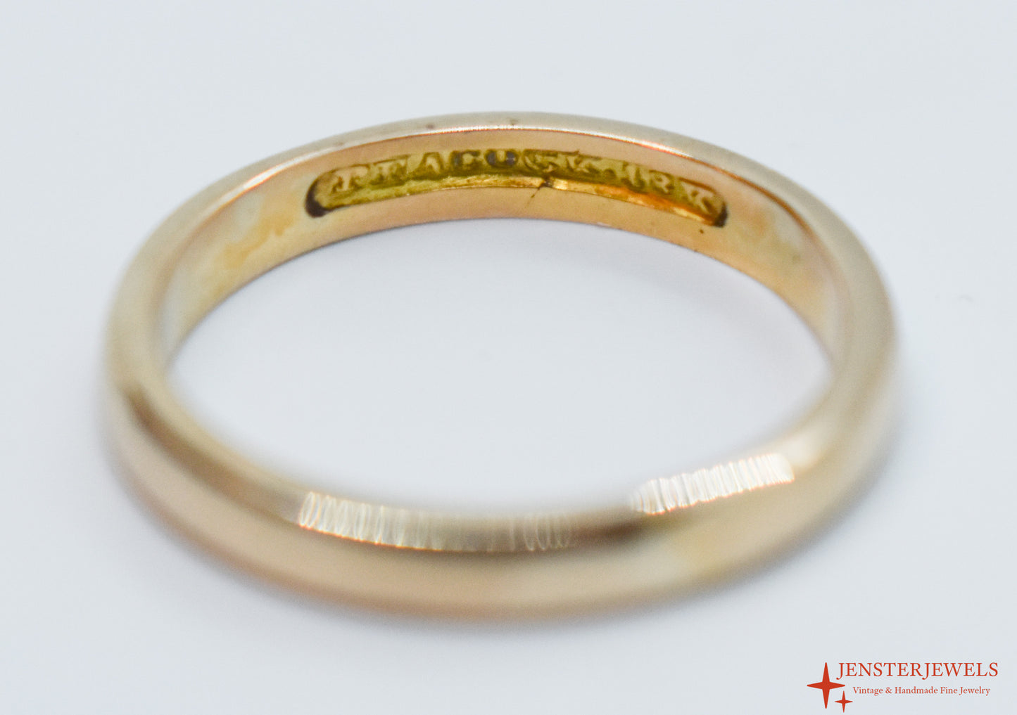 Vintage 18k Yellow Gold Band – Size 7