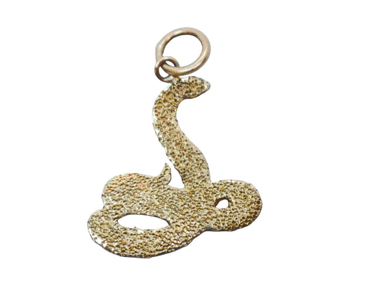 Handmade 14k Yellow Gold Snake Pendant