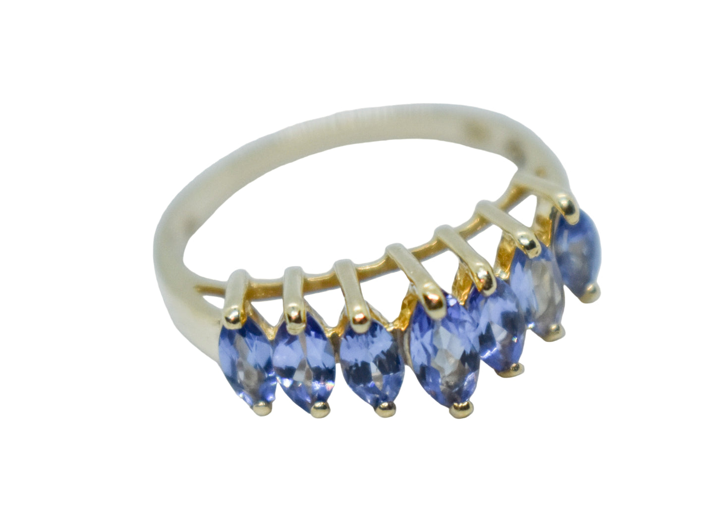 Vintage 14k Yellow Gold Marquise Tanzanite Ring Size 6 1/4