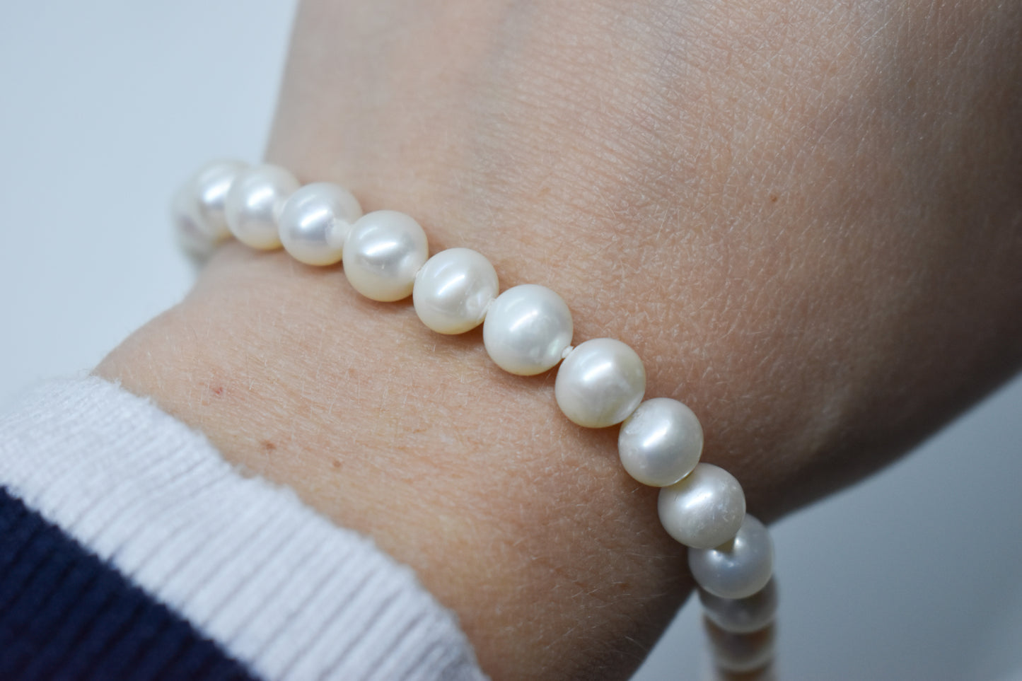 Vintage 14k Yellow Gold Pearl Bracelet 7 1/2"