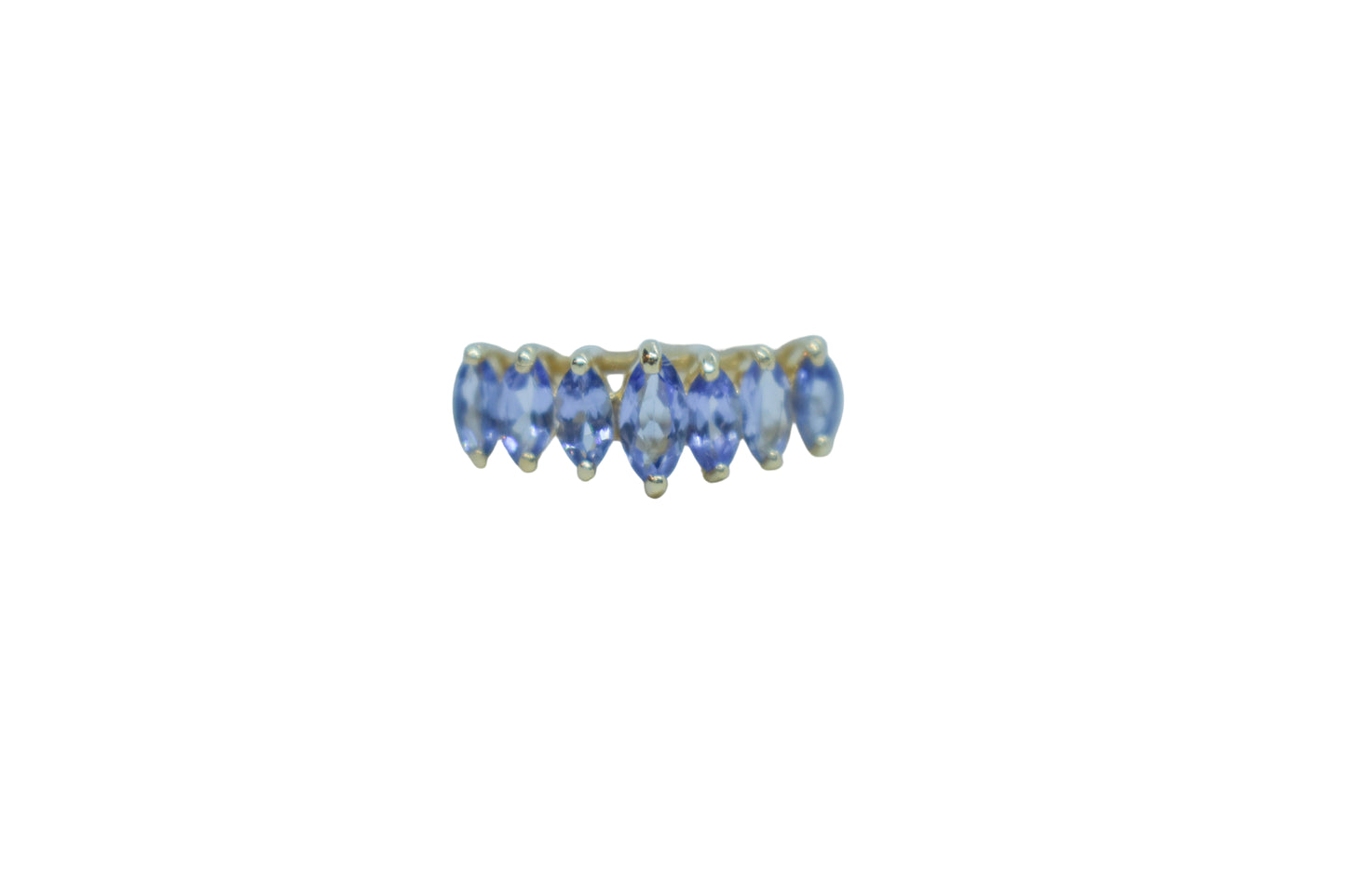 Vintage 14k Yellow Gold Marquise Tanzanite Ring Size 6 1/4