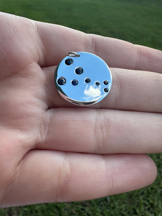 RESERVED- Handmade Sterling Silver Taurus Constellation Pendant