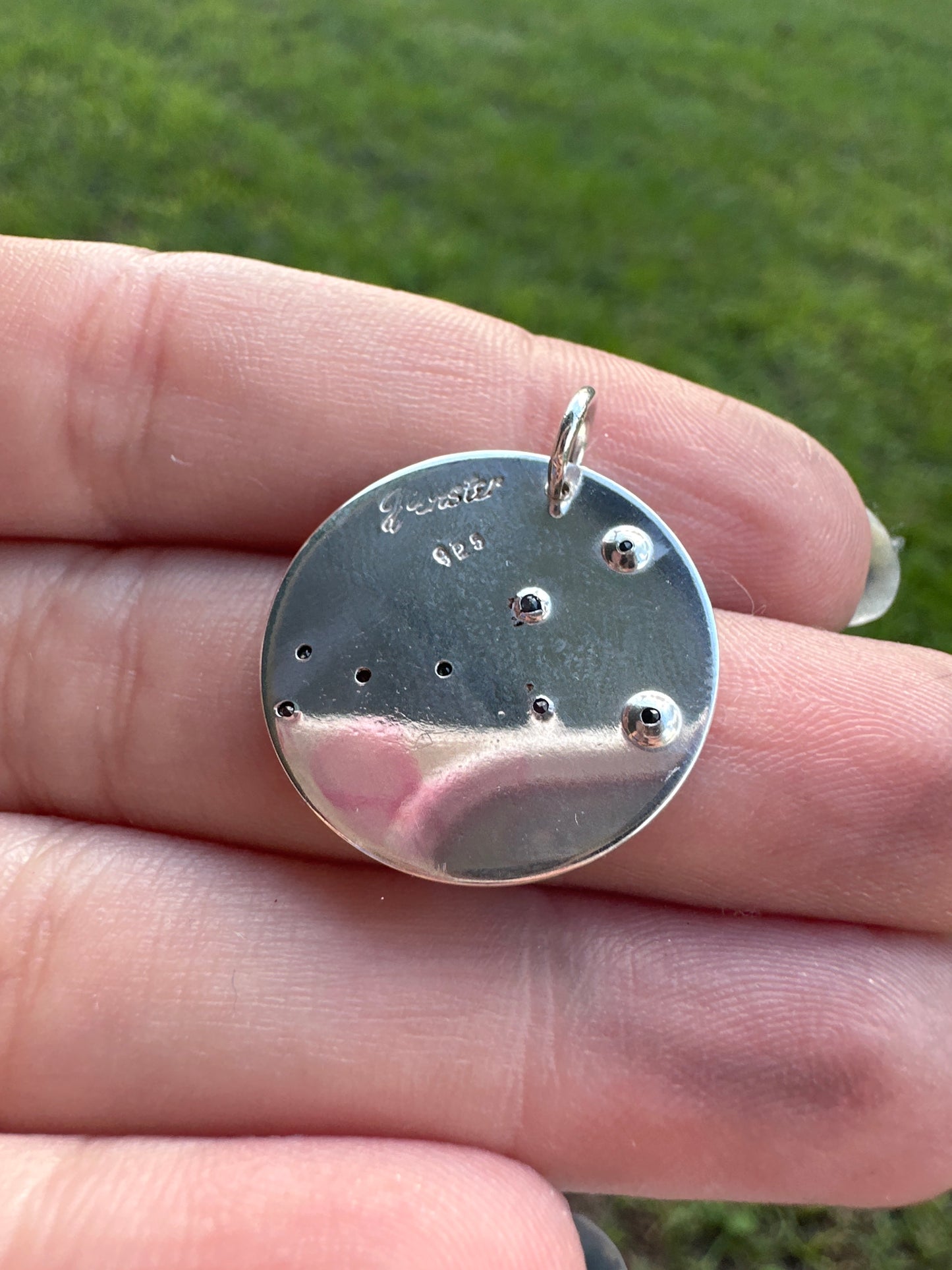 RESERVED- Handmade Sterling Silver Taurus Constellation Pendant