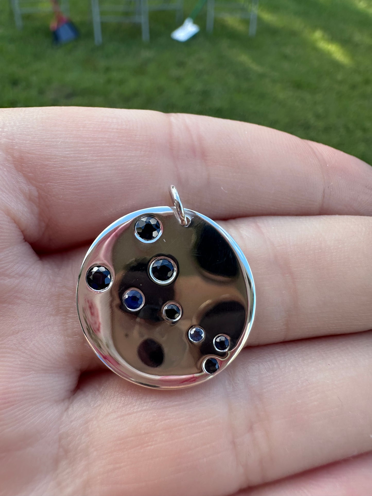 RESERVED- Handmade Sterling Silver Taurus Constellation Pendant
