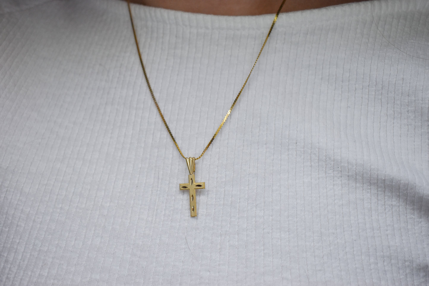 Vintage 14k Yellow Gold Michael Anthony Cross Pendant