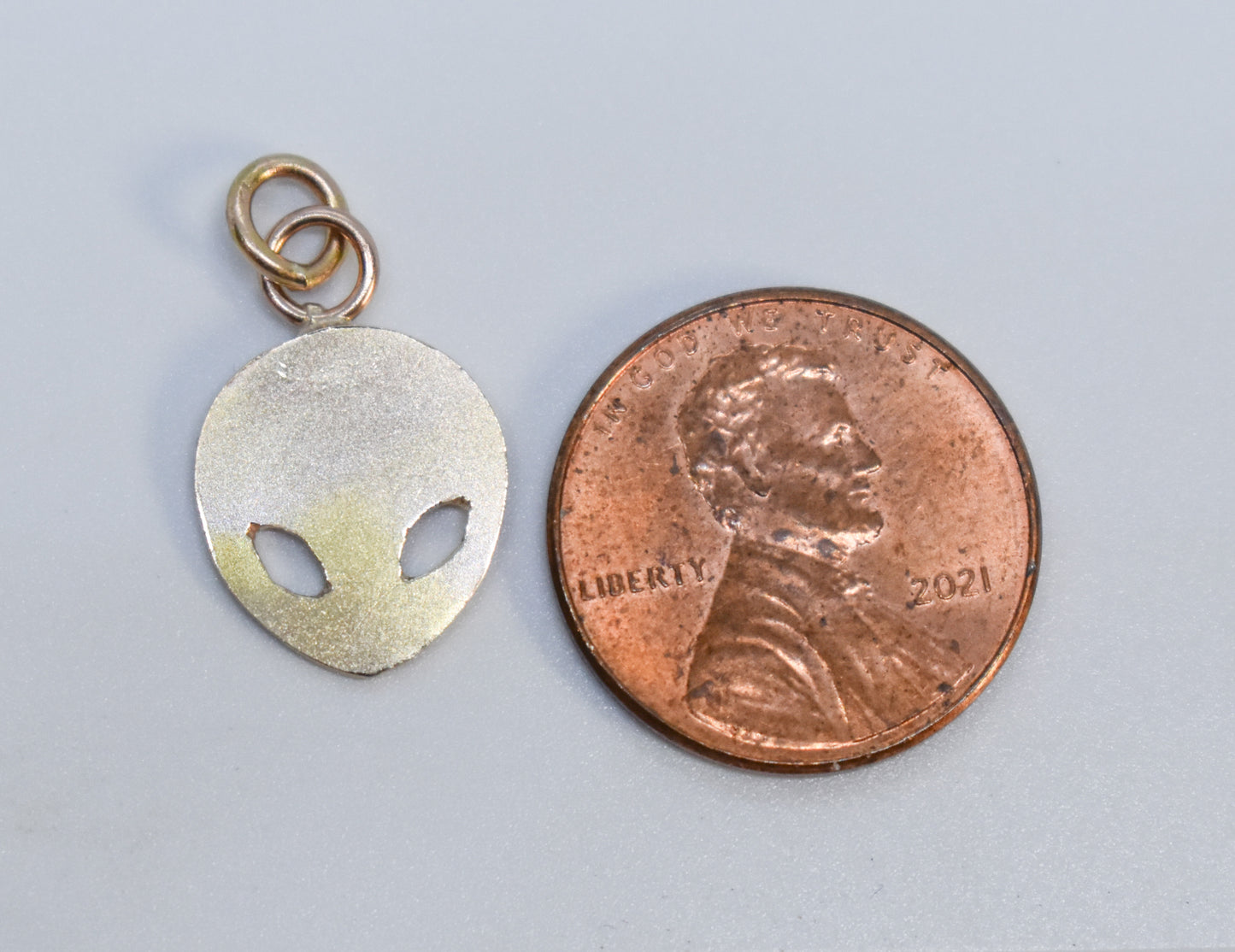 Handmade Solid 14k Gold Alien Pendant – Limited Edition