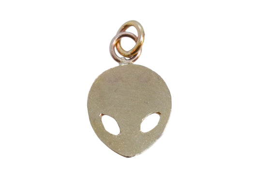 Handmade Solid 14k Gold Alien Pendant – Limited Edition