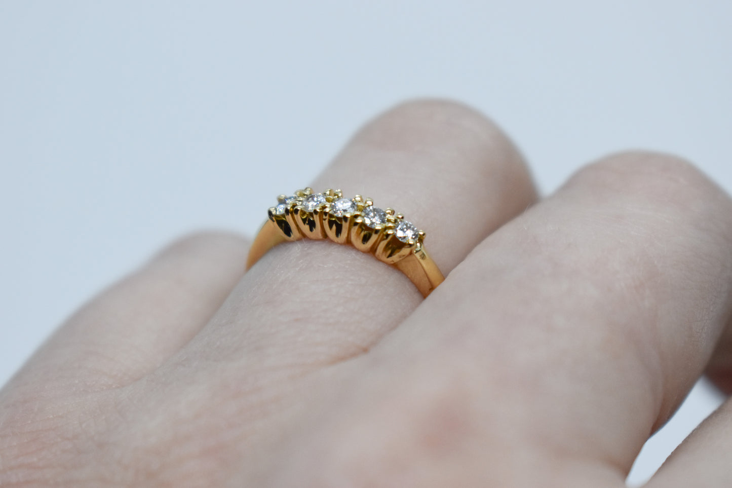 Vintage 14k Yellow Gold Diamond Ring .25CTW Size 6 1/2