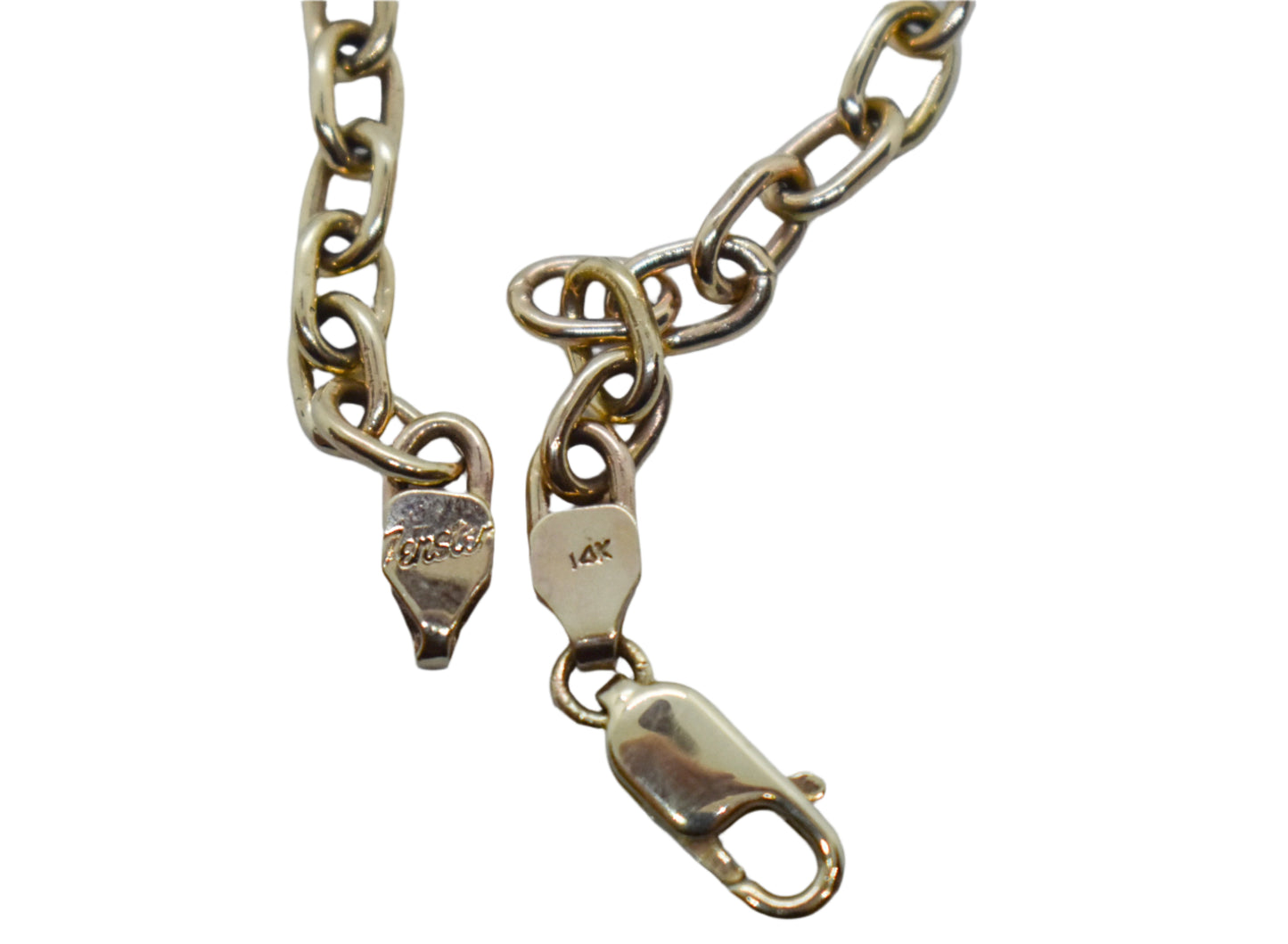 NEW Handmade 14k Solid Gold Oval Link Chain Necklace 21 1/4"