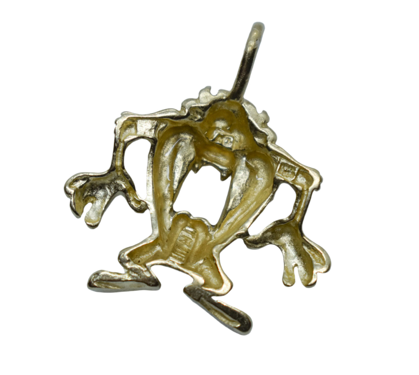 Vintage 10k Yellow Gold Michael Anthony Warner Bros Looney Tunes Tasmanian Devil Pendant