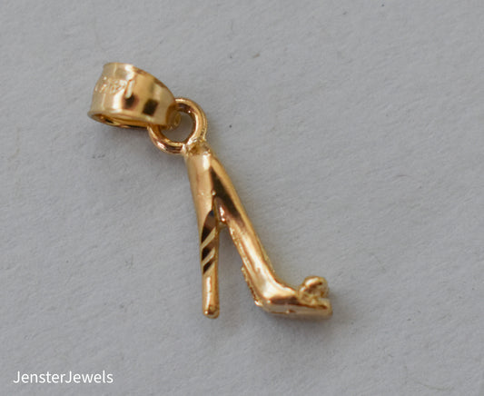 Vintage 14k Yellow Gold Dazzlers High Heel Pendant