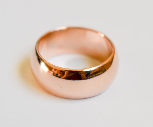 Vintage 14k Yellow Gold Cigar Band Ring Size 6