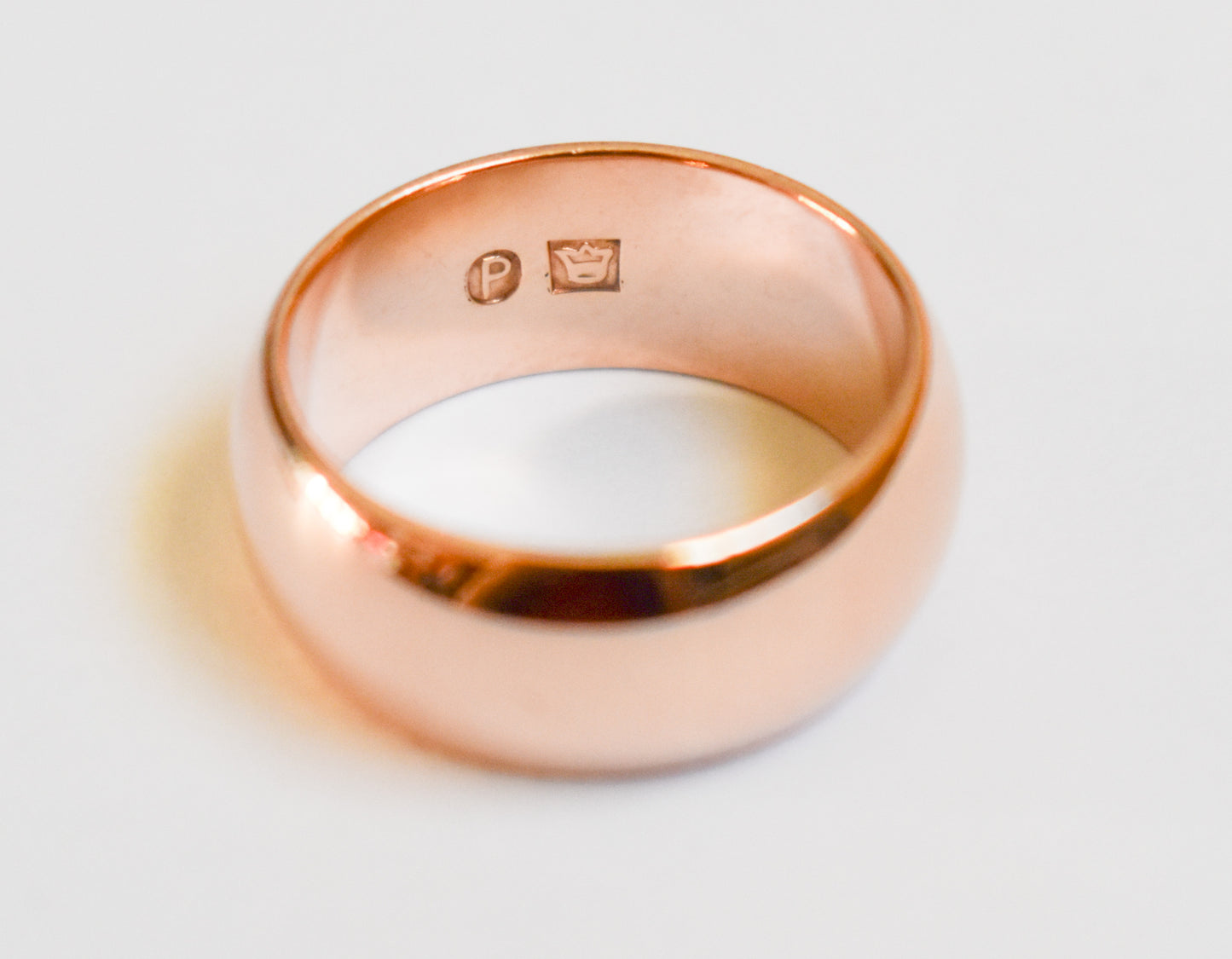 Vintage 14k Yellow Gold Cigar Band Ring Size 6