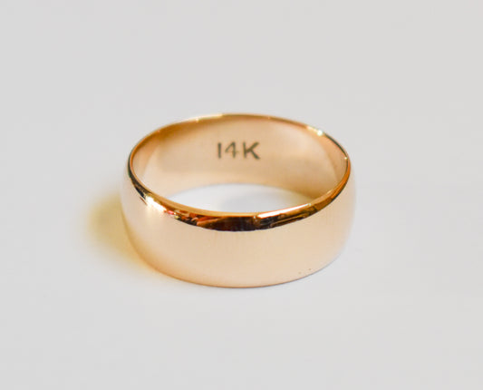 Vintage 14k Yellow Gold Band Ring Size 9