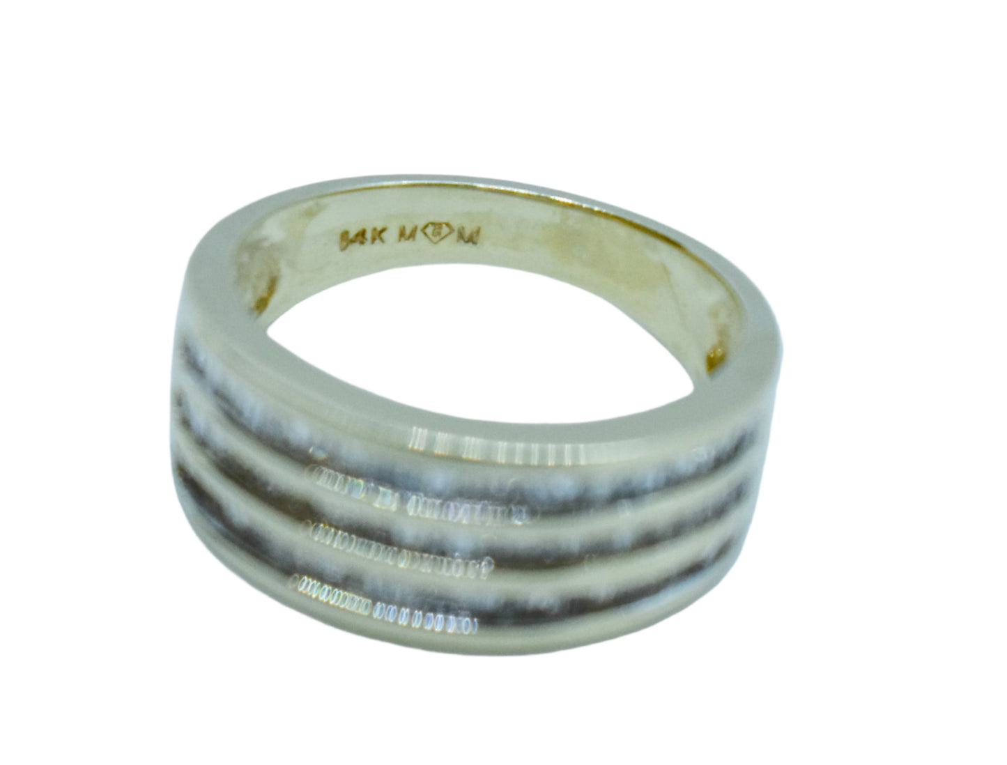Vintage 14k Yellow Gold Diamond Baguette Ring Size 7