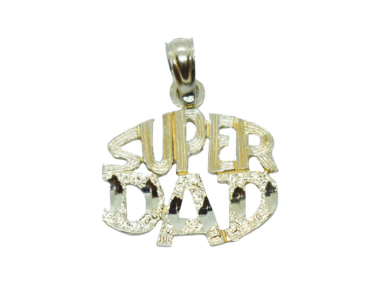 Vintage 14k Yellow Gold SUPER DAD Pendant