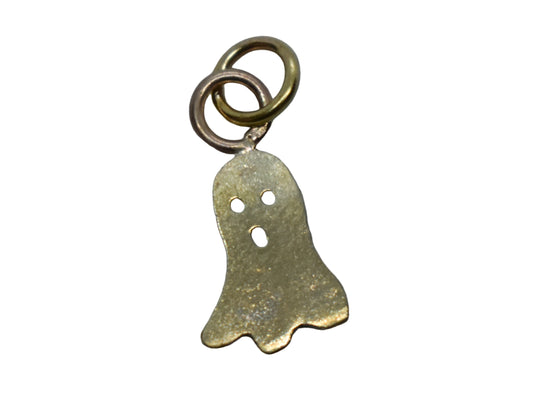 Handmade 14k Yellow Gold Ghost Charm Pendant (smaller) 3