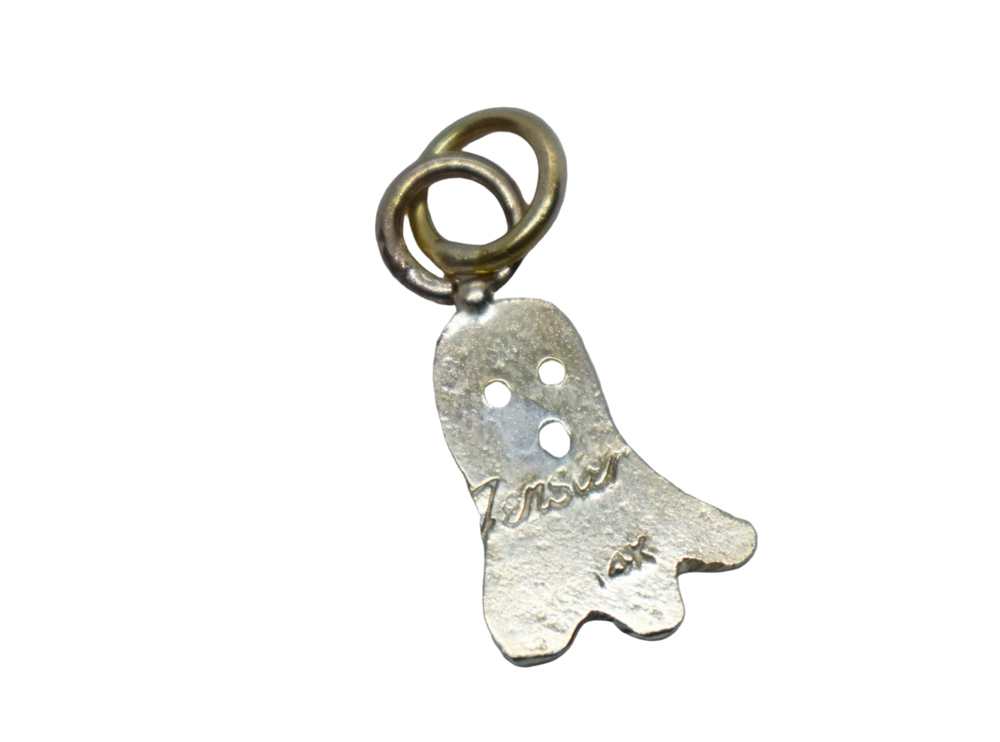 Handmade 14k Yellow Gold Ghost Charm Pendant (smaller) 3