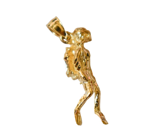 Vintage 14k Yellow Gold Dazzlers Solid Scuba Diver Pendant