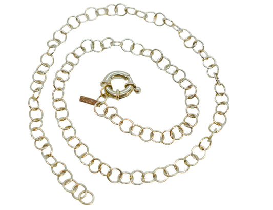 NEW Handmade 14k Yellow Gold Rolo Link Chain Necklace 16 1/2"