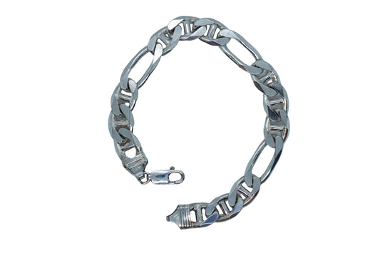 Vintage Sterling Silver Figarucci Chain Bracelet 9"
